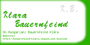 klara bauernfeind business card